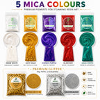 Jinoyal Resin Art Starter Kit with Epoxy Resin, Alphabet Mould, mica Powder  & Keychain Accessories