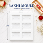 Jinoyal Rakhi Silicone Resin Mould | Raksha Bandhan Rakhi Making Epoxy Mould for DIY Crafts