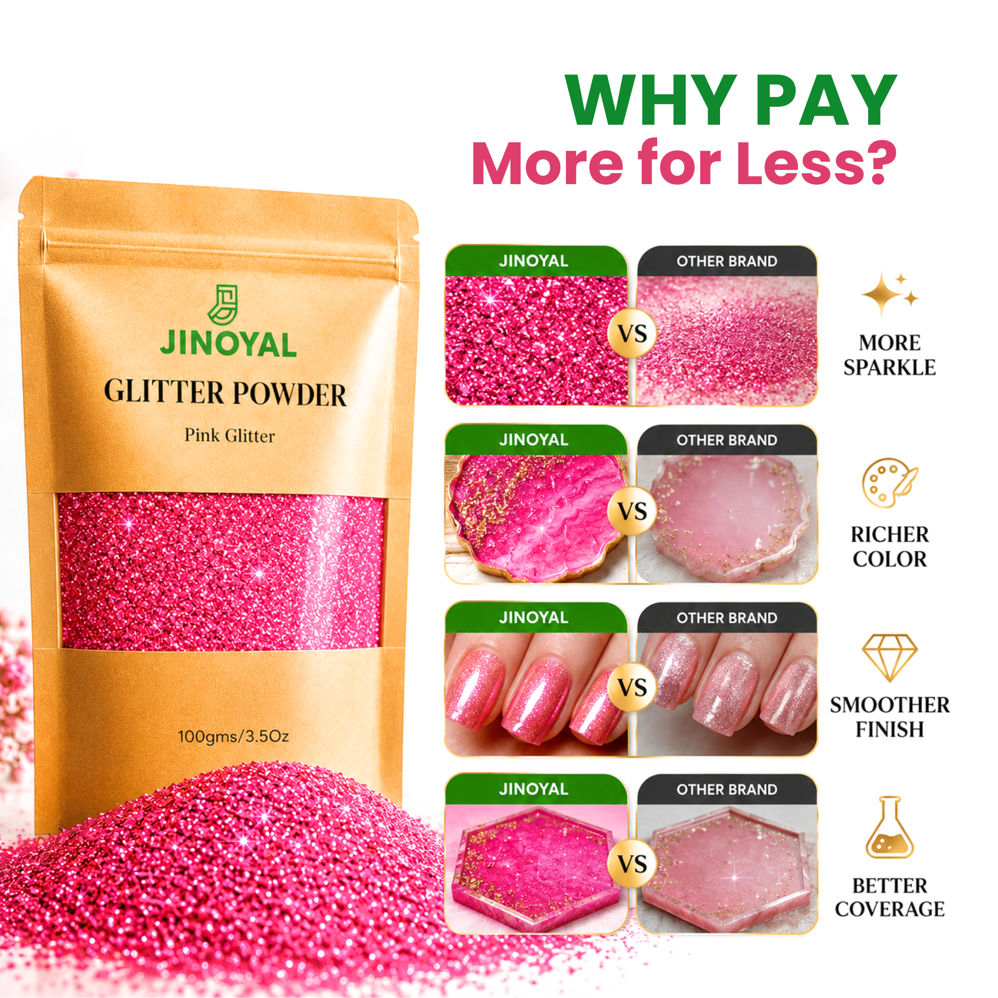 Glitter Powder - Pink