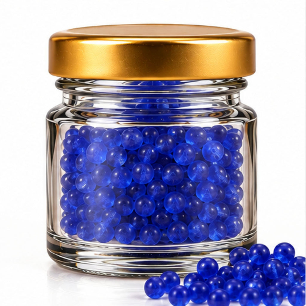 Jinoyal Deep Royal Blue Pearl Round Ball Stones 1mm for Resin Art, Craft, Embroidery & Jewellery Making