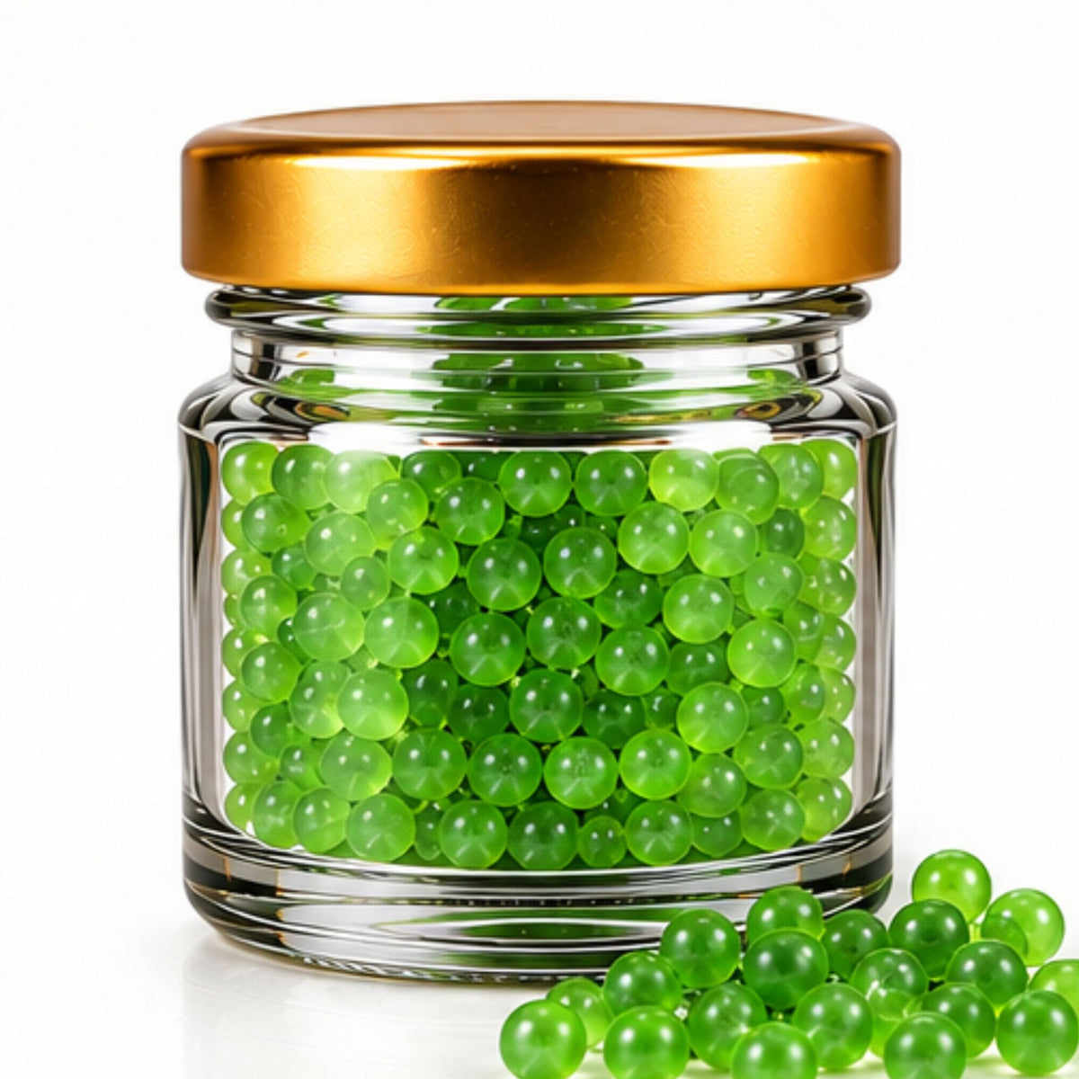 Jinoyal Parrot Green Pearl Round Ball Stones 0.1mm for Resin Art, Craft, Embroidery & Jewellery Making