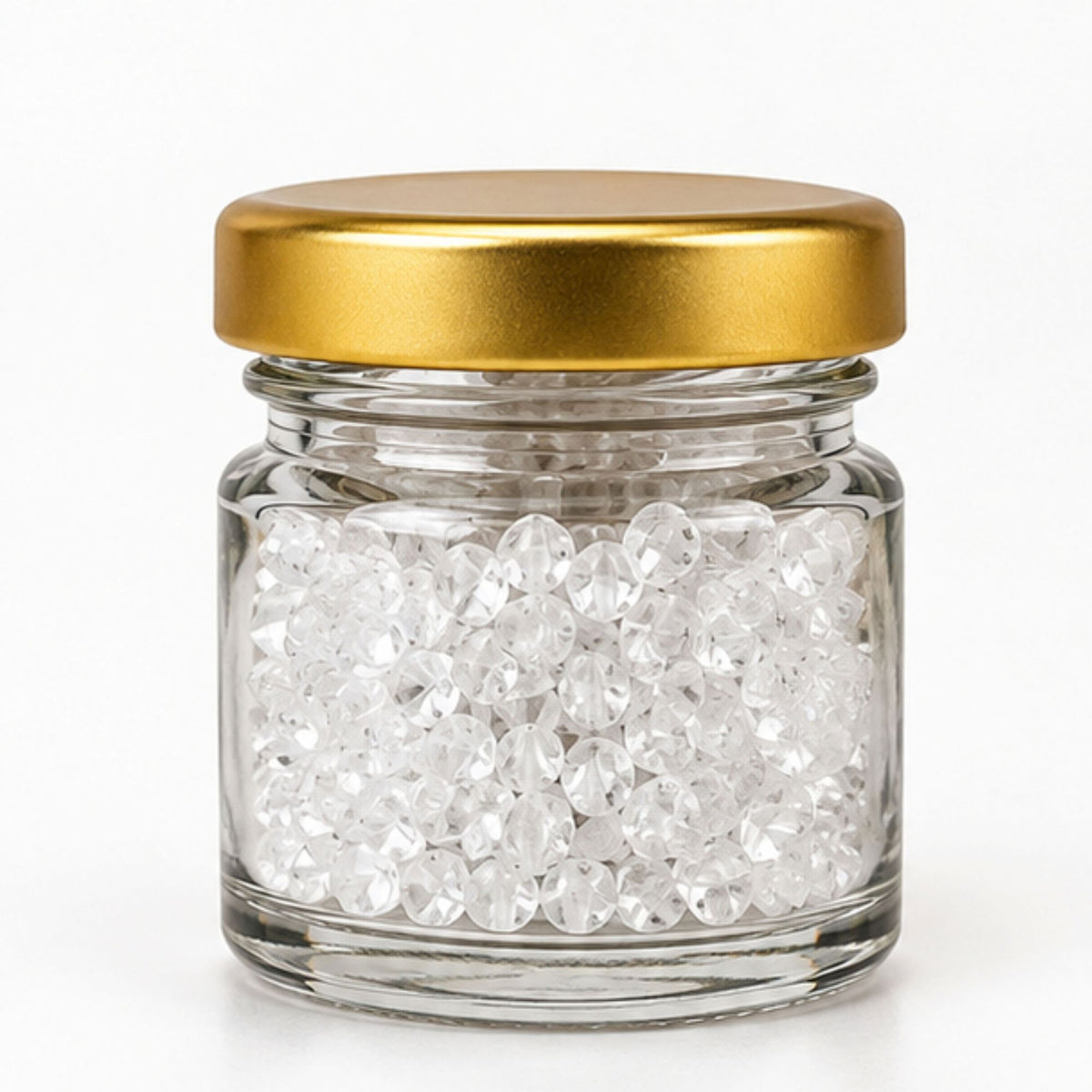 Jinoyal White Crystal Double Side Cone Stones Mix 0.1mm, 1mm & 2mm for Resin Art, Craft, Embroidery & Jewellery Making
