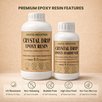 Crystal Drip Epoxy Resin Kit – Bubble Free, High Gloss, Non-Yellowing (2:1 Mix)   1.5L