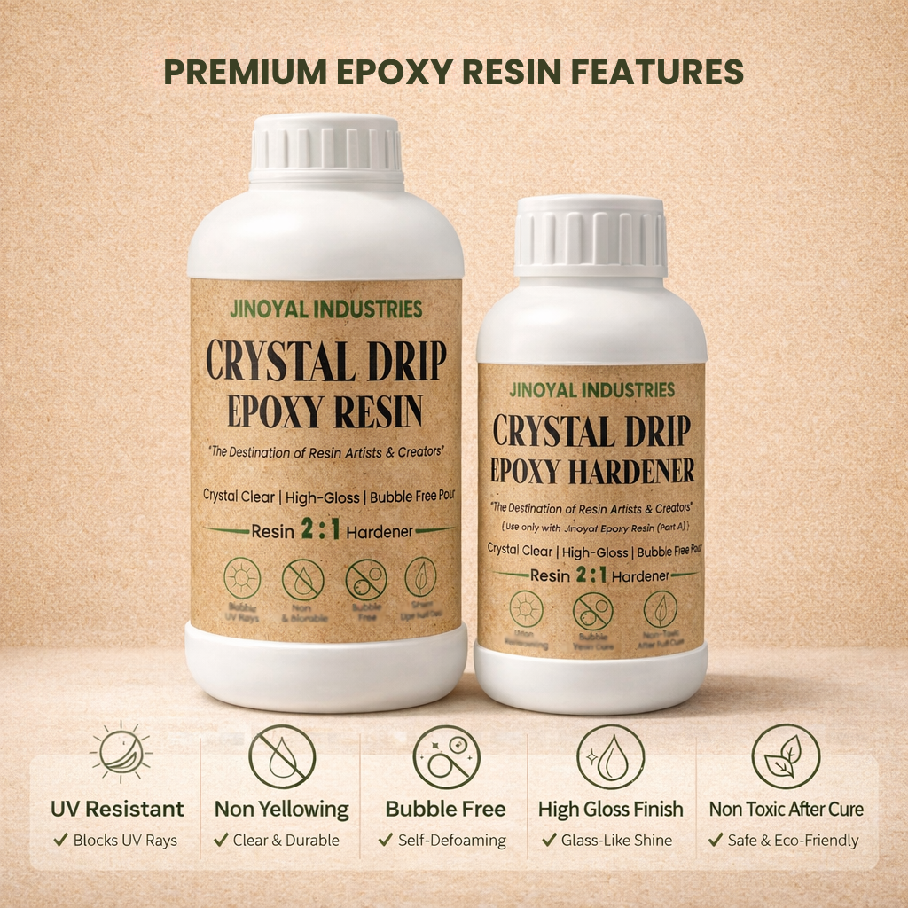 Crystal Drip Epoxy Resin Kit – Bubble Free, High Gloss, Non-Yellowing (2:1 Mix)   1.5L