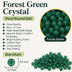 Jinoyal Forest Green Mica Powder 0.1mm Round Shape for Resin Art, Craft, Jewellery, DIY & Decorative Projects