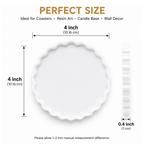 Jinoyal 4 Inch Round Silicone Resin Art Mould for Epoxy, Soap & DIY Crafts