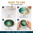 Jinoyal 4 Inch Round Silicone Resin Art Mould for Epoxy, Soap & DIY Crafts