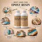 Crystal Drip Epoxy Resin Kit – Bubble Free, High Gloss, Non-Yellowing (2:1 Mix)   1.5L