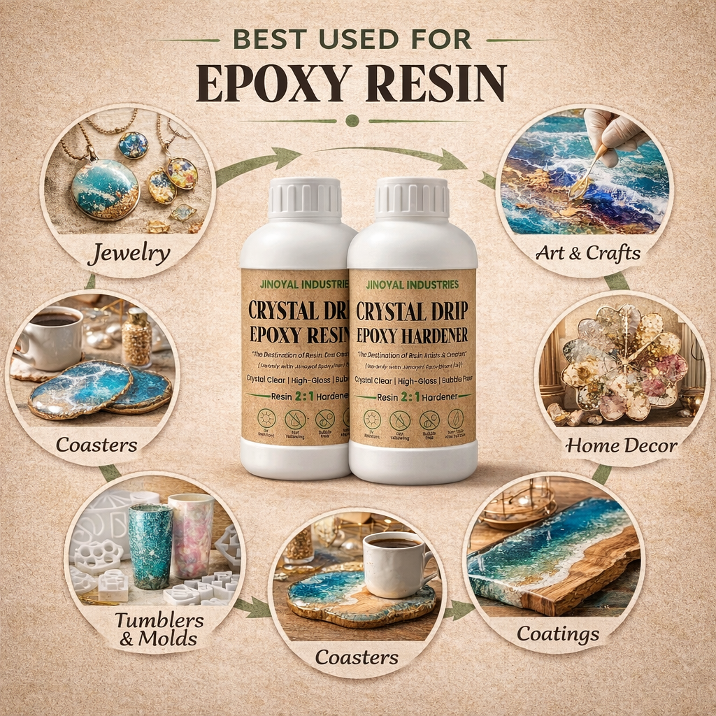 Crystal Drip Epoxy Resin Kit – Bubble Free, High Gloss, Non-Yellowing (2:1 Mix) 750ml