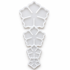 Jinoyal 4 in 1 3D Leaf Flower Silicone Mould for Epoxy Resin Art Coasters Rangoli Tealight Holders Home Décor and DIY Crafts