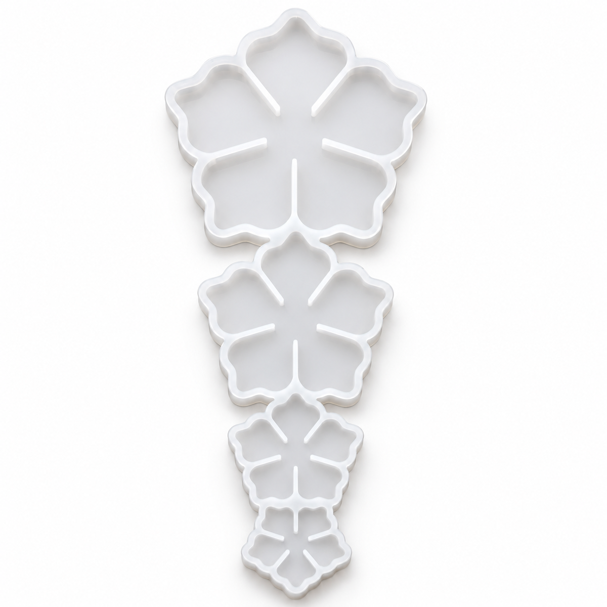 Jinoyal 4 in 1 3D Leaf Flower Silicone Mould for Epoxy Resin Art Coasters Rangoli Tealight Holders Home Décor and DIY Crafts
