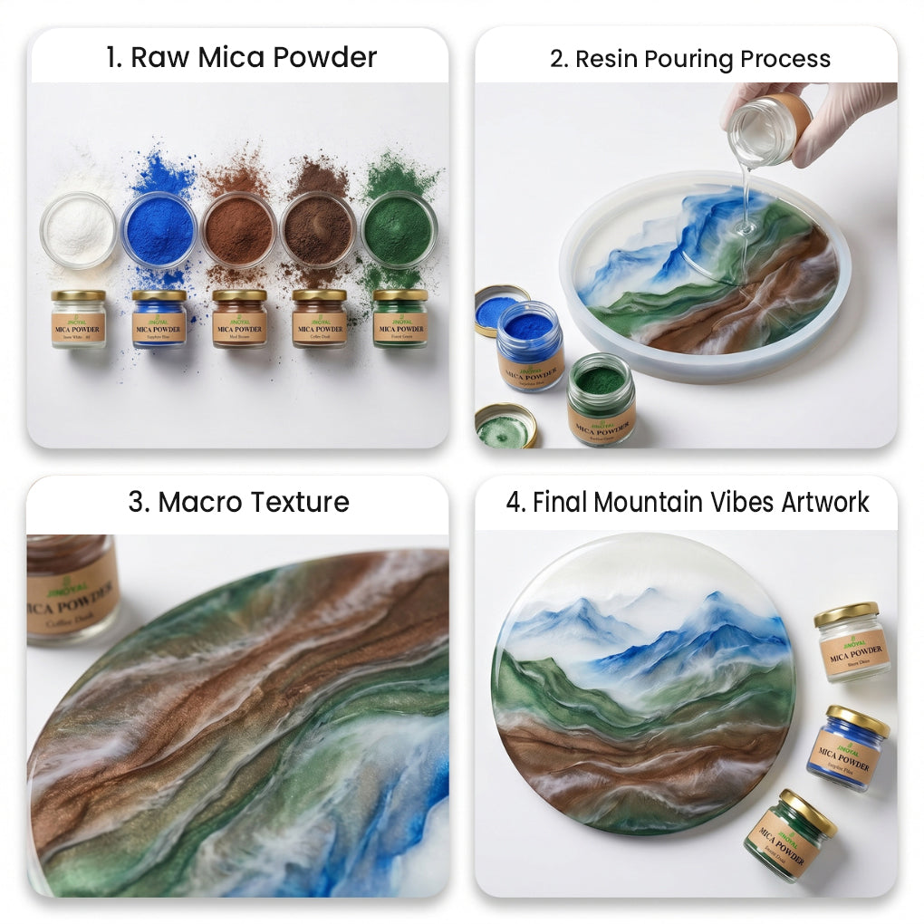 Mountain Vibes Mica Powder Kit for Resin Art, Candle Making, Soap Making & DIY Crafts