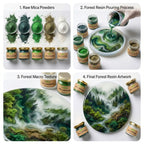 Forest Theme Kit's Mica Powder  Kit for Resin Art, Candle Making, Soap Making & DIY Crafts (Kit of 5 )