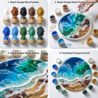 Beach Theme Kit's Mica Powder  Kit for Resin Art, Candle Making, Soap Making & DIY Crafts (Kit of 10)