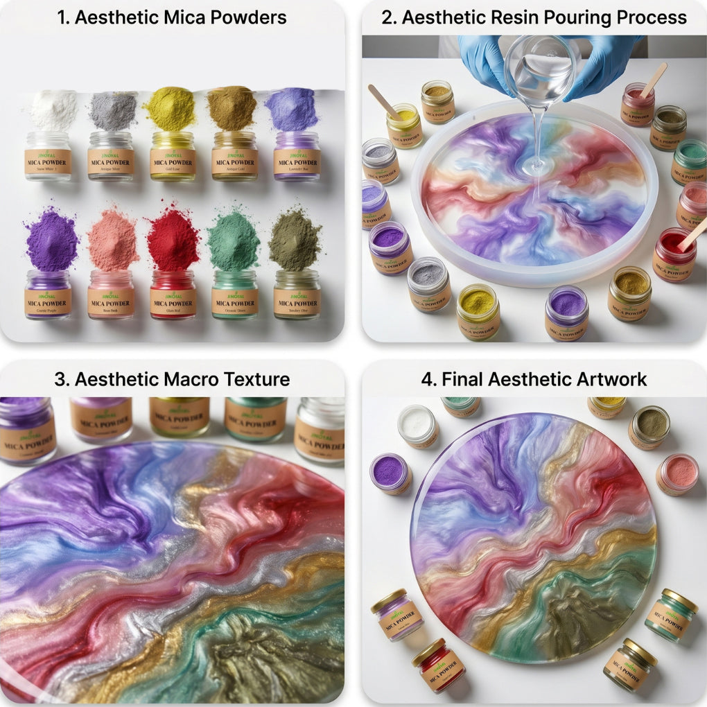 Aesthetic Theme Kit's Mica Powder  Kit for Resin Art, Candle Making, Soap Making & DIY Crafts (Kit of 10)