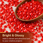 Jinoyal Redish Orange Cubic One Side Cone Stones 2mm for Resin Art, Craft, Embroidery & Jewellery Making