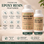 Epoxy Resin Hardener – Crystal Clear, Bubble Free Finish Non-Yellowing (3:1 Mix) 1.2L