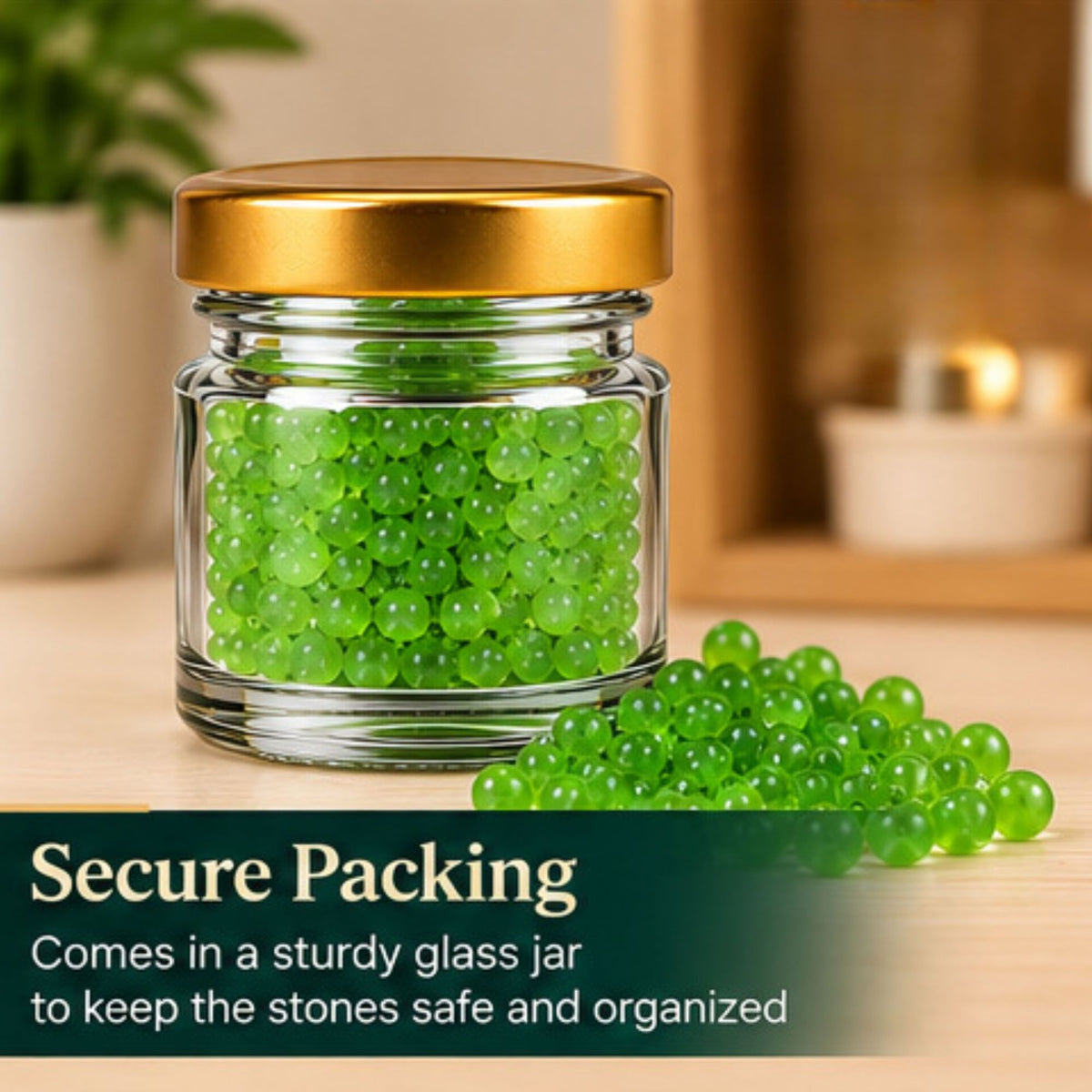 Jinoyal Parrot Green Pearl Round Ball Stones 0.1mm for Resin Art, Craft, Embroidery & Jewellery Making