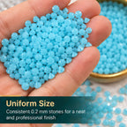 Jinoyal Turquoise Cubic One Side Cone Stones 0.2mm for Resin Art, Craft, Embroidery & Jewellery Making