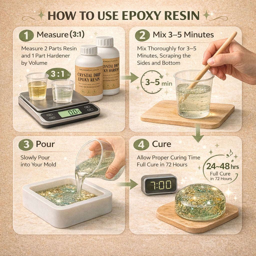 Epoxy Resin Hardener – Crystal Clear, Bubble Free Finish Non-Yellowing (3:1 Mix) 600ml