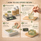 Epoxy Resin Hardener – Crystal Clear, Bubble Free Finish Non-Yellowing (3:1 Mix) 600ml