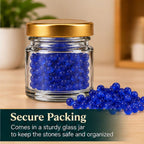 Jinoyal Deep Royal Blue Pearl Round Ball Stones 1mm for Resin Art, Craft, Embroidery & Jewellery Making