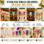 JINOYAL Toran Silicone Mould for Resin Art | 3 Shape Hanging Door Decor Mould for DIY Home Decoration & Crafts