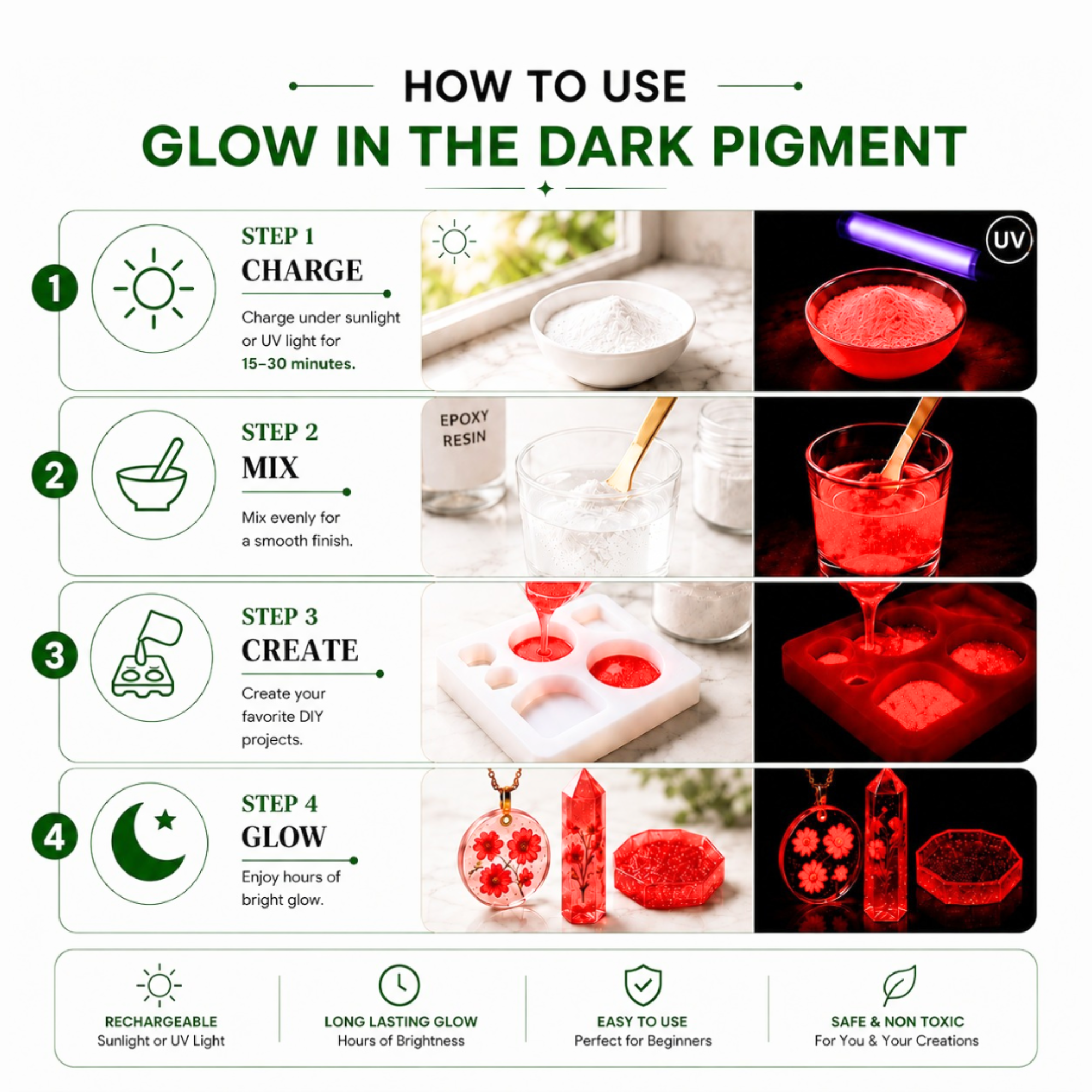 Glow Powder - Fire Red