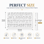 Jinoyal Alphabet & Number Silicone Resin Mould | Letter & Number Epoxy Casting Mould for DIY Crafts