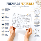 Jinoyal Alphabet & Number Silicone Resin Mould | Letter & Number Epoxy Casting Mould for DIY Crafts