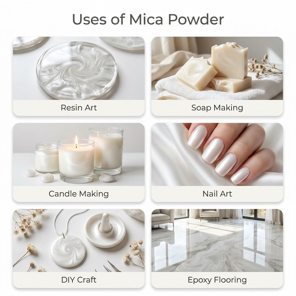 Snow White | Mica Powder for Resin Art, Soap & Candle Making | Non-Toxic