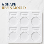 Jinoyal Floral Rakhi Silicone Resin Mould | Scalloped Raksha Bandhan Epoxy Mould for DIY Rakhi Making