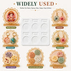 Jinoyal Floral Rakhi Silicone Resin Mould | Scalloped Raksha Bandhan Epoxy Mould for DIY Rakhi Making