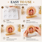 Jinoyal Floral Rakhi Silicone Resin Mould | Scalloped Raksha Bandhan Epoxy Mould for DIY Rakhi Making