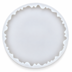 Jinoyal 8 Inch Agate Circle Silicone Mould for Epoxy Resin Art Flower Preservation Wall Clock Photo Frame Pooja Thali Serving Tray and DIY Home Décor