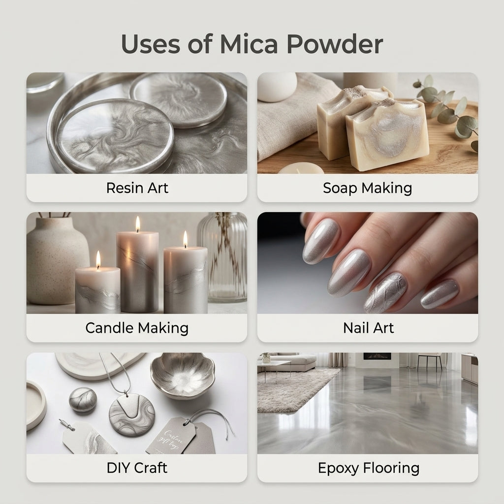Antique Silver | Mica Powder for Resin Art, Soap & Candle Making | Non-Toxic
