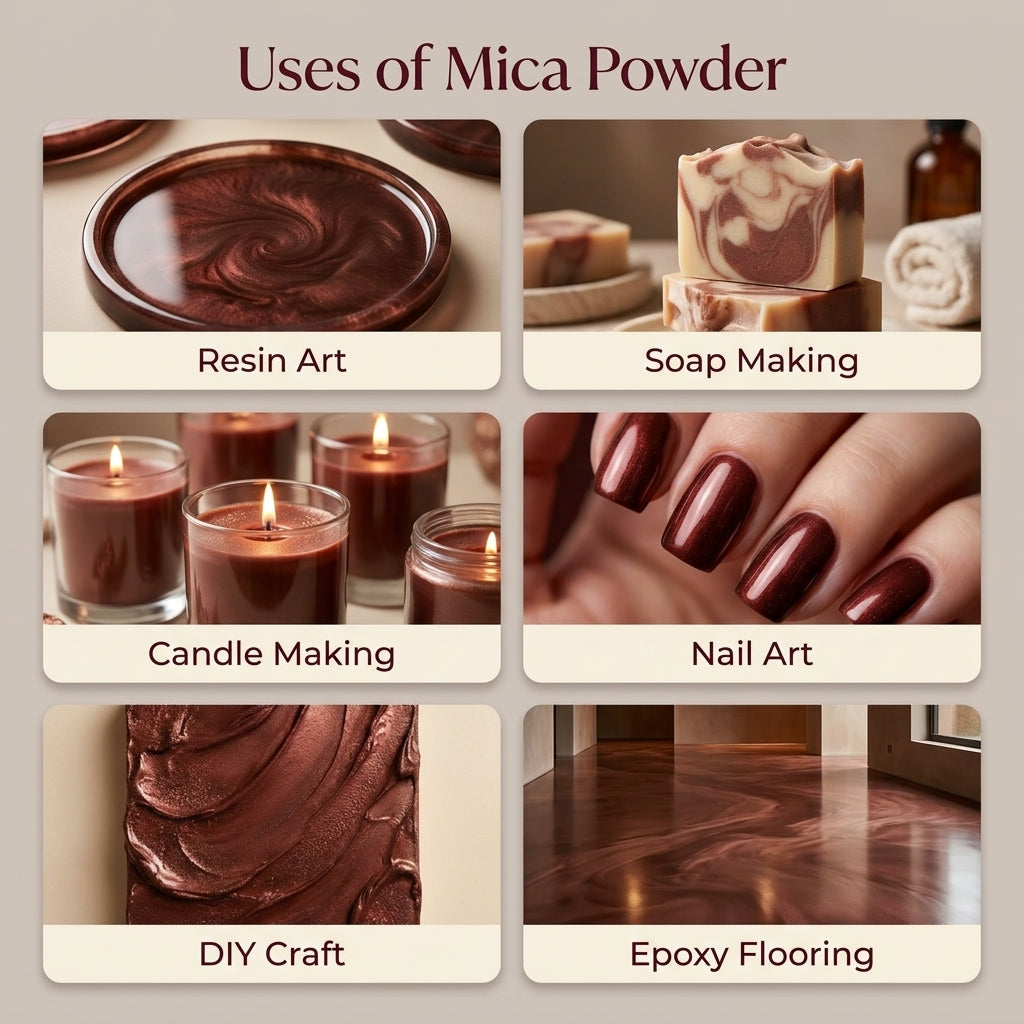 Crimson Cocoa | Mica Powder for Resin Art, Soap & Candle Making | Non-Toxic