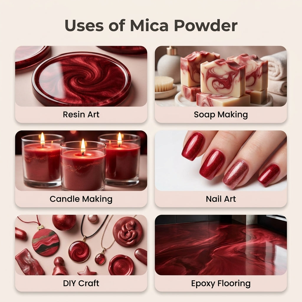 Glam Red Dusk | Mica Powder for Resin Art, Soap & Candle Making | Non-Toxic