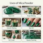 Green Luxe | Mica Powder for Resin Art, Soap & Candle Making | Non-Toxic