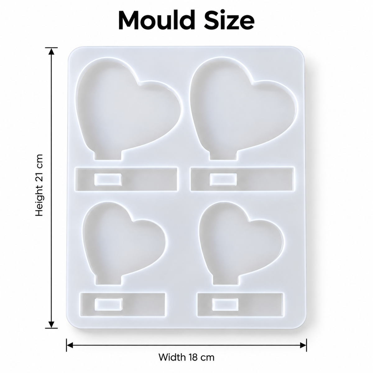 Jinoyal 4 Cavity Heart Photo Frame Silicone Resin Mould with Stand for Epoxy Resin Art Couple Gifts Table Décor Car Dashboard and DIY Crafts