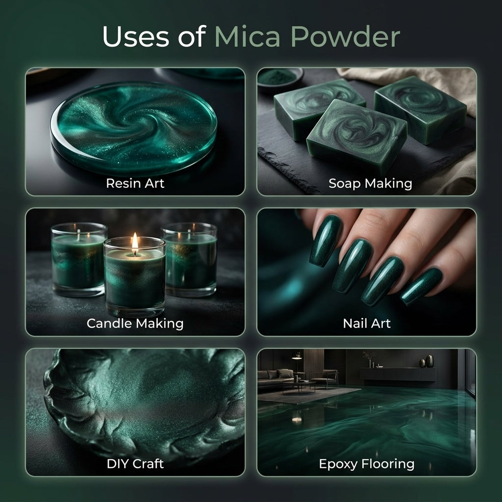 Midnight Green | Mica Powder for Resin Art, Soap & Candle Making | Non-Toxic