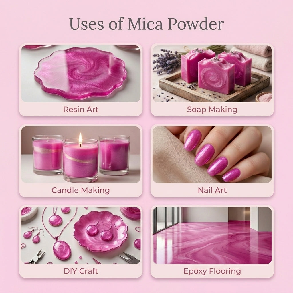 Moonlight Pink | Mica Powder for Resin Art, Soap & Candle Making | Non-Toxic