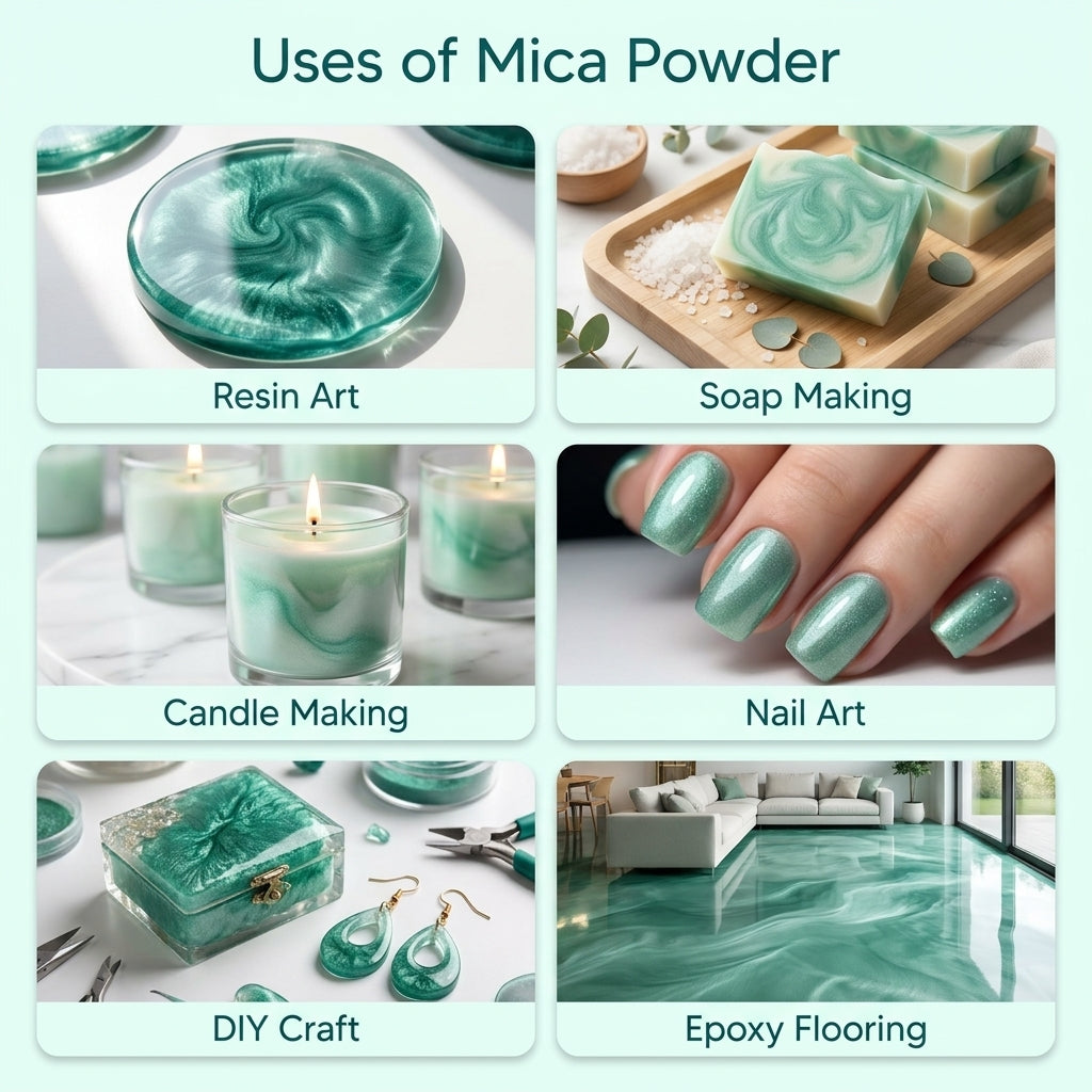 Oceanic Green | Mica Powder for Resin Art, Soap & Candle Making | Non-Toxic