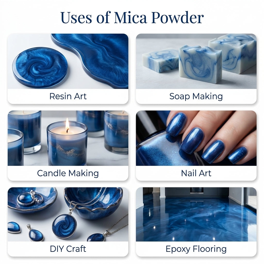 Sapphire Blue | Mica Powder for Resin Art, Soap & Candle Making | Non-Toxic