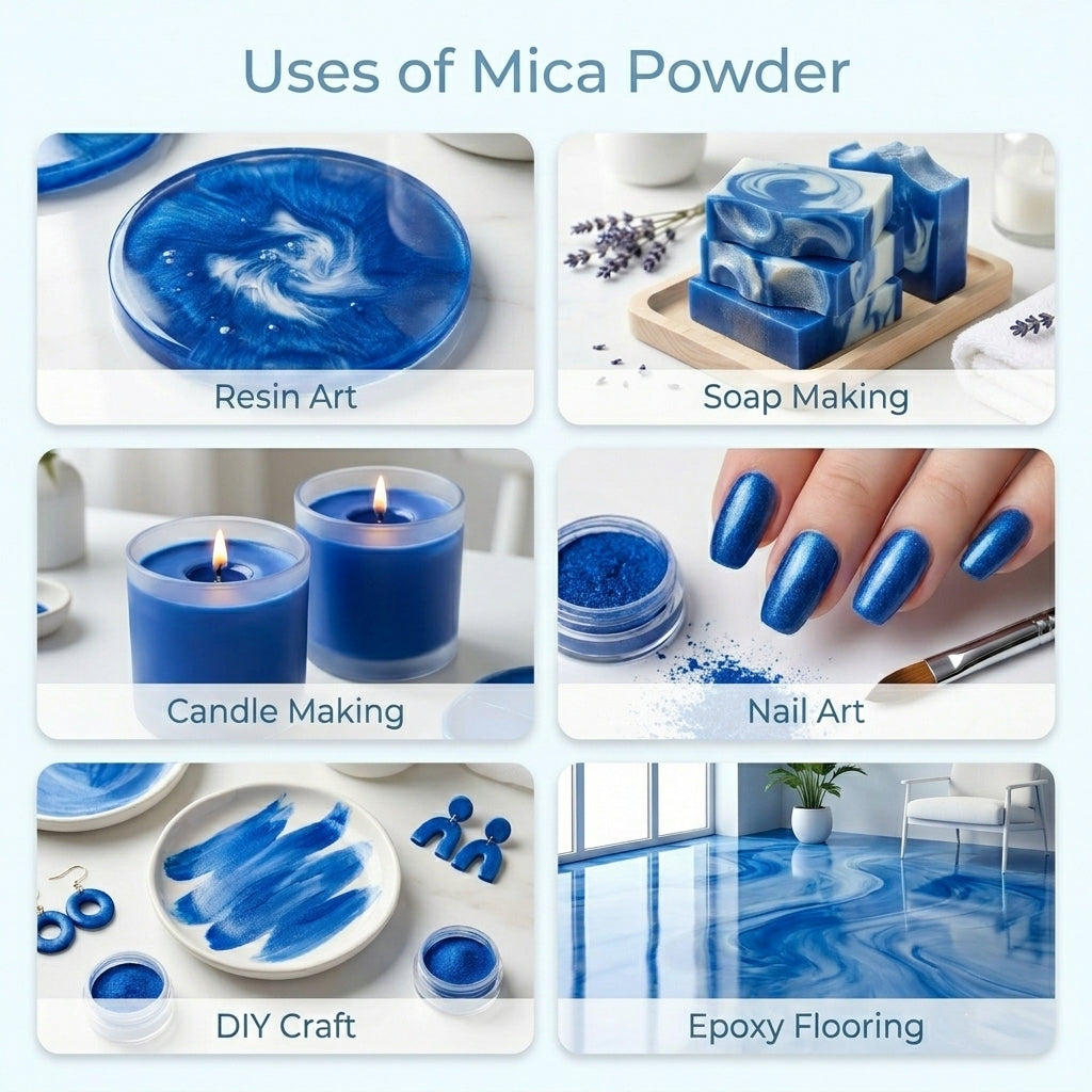 Sky Blue | Mica Powder for Resin Art, Soap & Candle Making | Non-Toxic