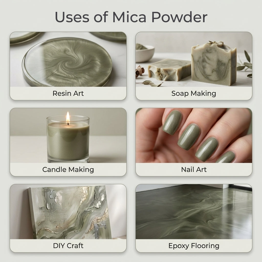 Smokey Olive | Mica Powder for Resin Art, Soap & Candle Making | Non-Toxic